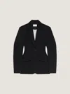 Givenchy Single-breasted Cocoon Jacket In Wool In Black