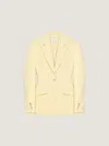 Givenchy Single-breasted Cocoon Jacket In Wool In Yellow