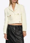 Givenchy Single-breasted Cropped Blazer In Cream