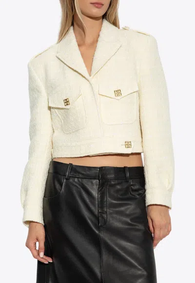 GIVENCHY SINGLE-BREASTED CROPPED BLAZER