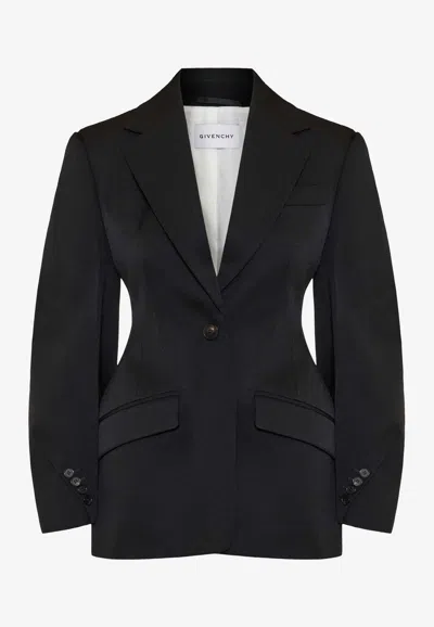 GIVENCHY SINGLE-BREASTED FITTED WOOL BLAZER