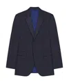 Givenchy Slim Fit Jacket In Monogram 72 Wool And Silk In Blue
