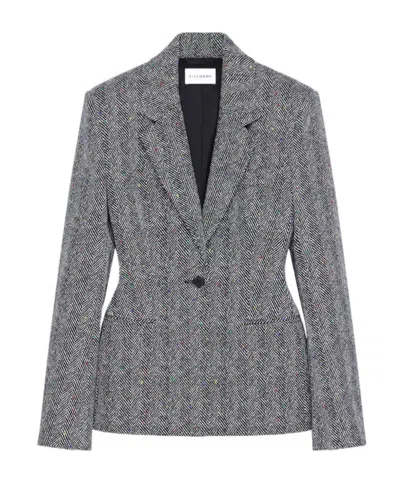 GIVENCHY SINGLE-BREASTED JACKET IN COTTON HERRINGBONE