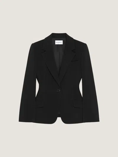 Givenchy Single-breasted Jacket In Crepe Cady In Black