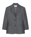 Givenchy Single-breasted Jacket In Wool In Gray