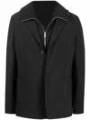 Givenchy Single-breasted Layered Blazer In Schwarz