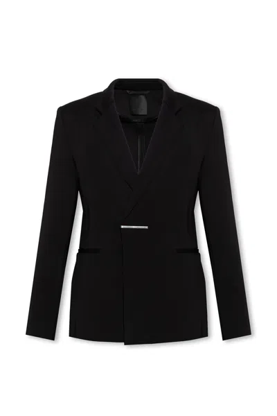 Givenchy Single-breasted Long-sleeved Blazer In Black