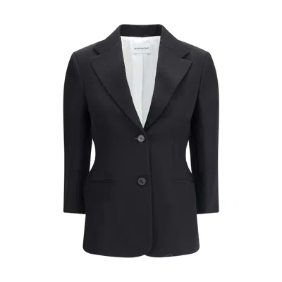 Givenchy Single-breasted Wool Blazer In Black