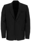 Givenchy Black Stretch Wool Blend Blazer In Black
