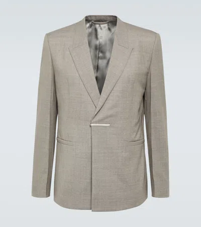 Givenchy Single-breasted Wool Blazer In Beige