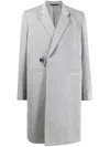 Givenchy Single-breasted Wool Coat In Grey
