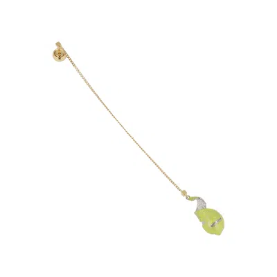 Pre-owned Givenchy Single Lemon Charm Earring 'silver/gold' | Women's Size Onesize