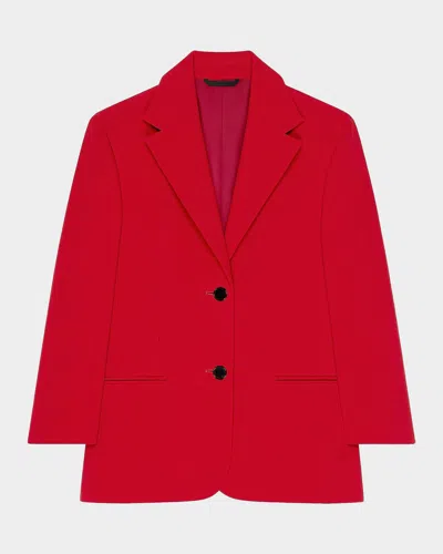 Givenchy Single-breasted Blazer Jacket In Red