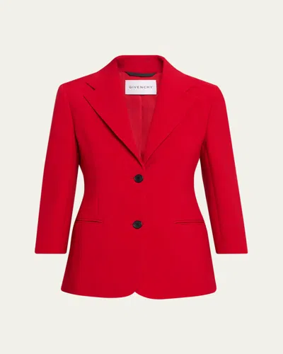 Givenchy Single-breasted Blazer Jacket In Red