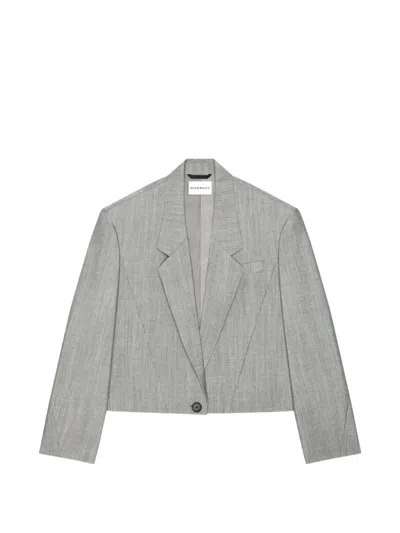 GIVENCHY SINGLE-BREASTED CROPPED JACKET
