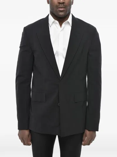Givenchy Single-breasted Flap-pocket Blazer In Black