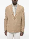 Givenchy Single-breasted Flap-pocket Blazer In Brown
