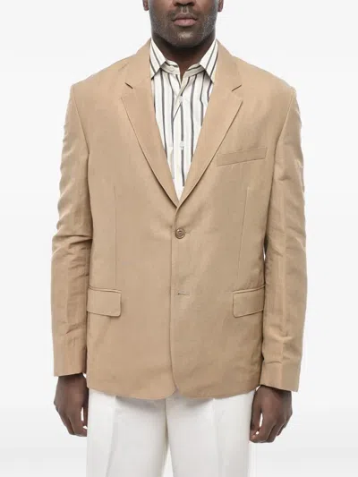 Givenchy Single-breasted Flap-pocket Blazer In Brown
