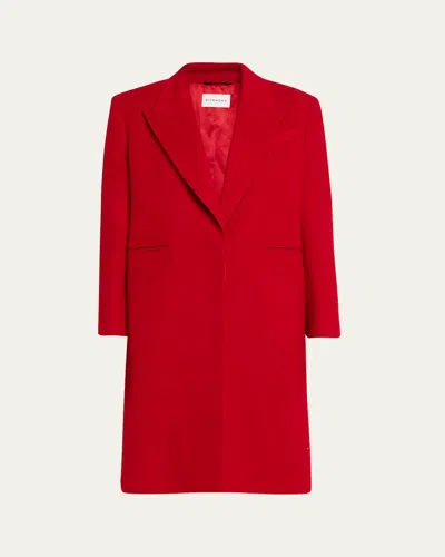 GIVENCHY SINGLE-BREASTED MID-LENGTH WOOL COAT