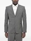 Givenchy Single-breasted Patch-pocket Blazer In Gray