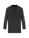 Givenchy Single-breasted Patch-pocket Coat In Gray