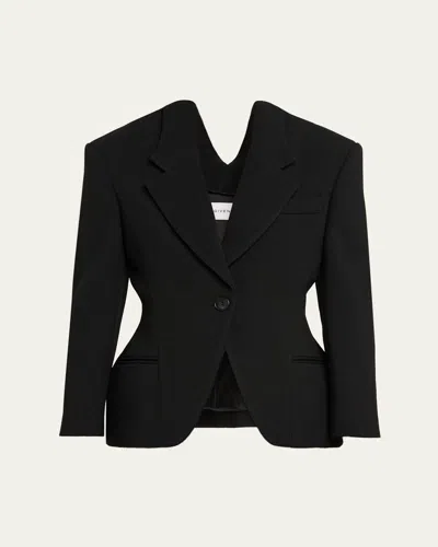 GIVENCHY SINGLE-BREASTED SLASHED JACKET
