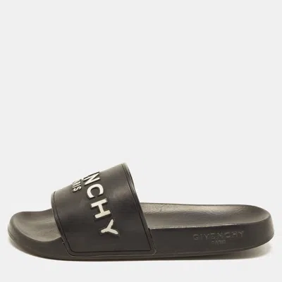 Pre-owned Givenchy Size 39 Black Rubber Pool Slide