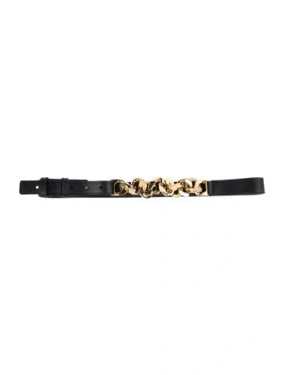 Pre-owned Givenchy Skinny Leather Belt In Black