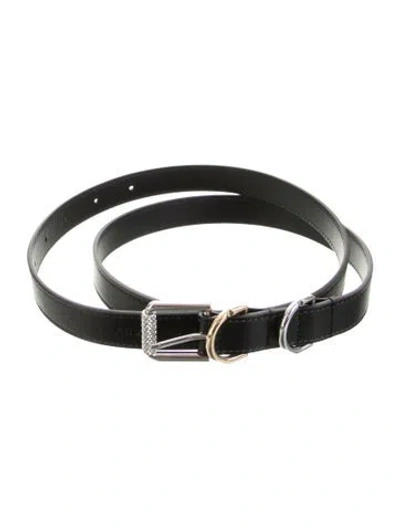 Pre-owned Givenchy Skinny Leather Belt In Black