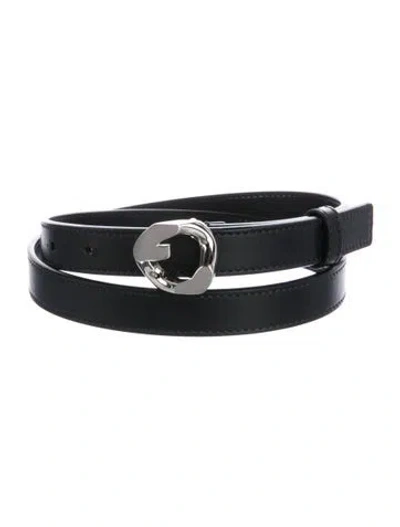 Pre-owned Givenchy Skinny Leather Belt Kit In Black