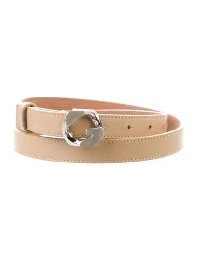 Pre-owned Givenchy Skinny Leather Belt In Neutral
