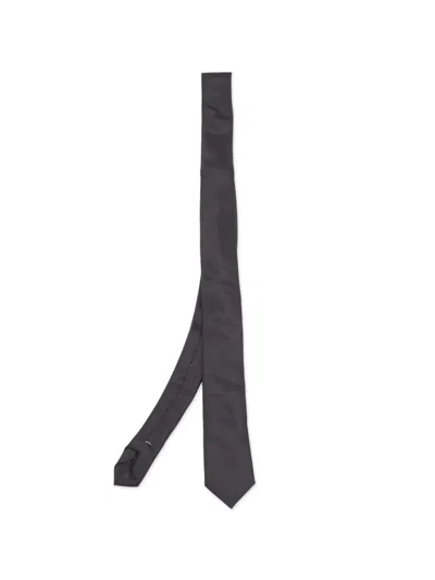 Pre-owned Givenchy Skinny Silk Tie In Black