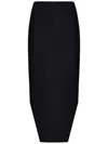 Givenchy Asymmetric Skirt In Wool And Mohair In Black
