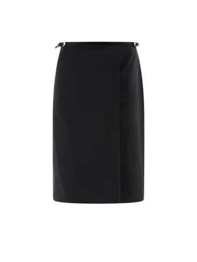 Givenchy Rebellious Wrap Skirt With Belted Waist In Black