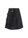 Givenchy Jupe Kilt En Laine Et Mohair In Black