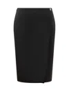 Givenchy Rebellious Wrap Skirt With Belted Waist In Black