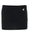 Givenchy Wool Mini Skirt With 4g In Black