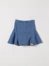 Givenchy Flared Zip Skirt In Blue