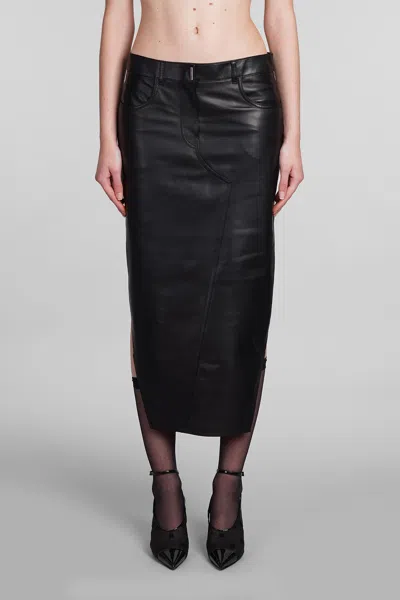 Givenchy Skirt In Black Leather
