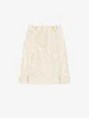 Givenchy Skirt In Floral Cut Thread Fabric In Off White