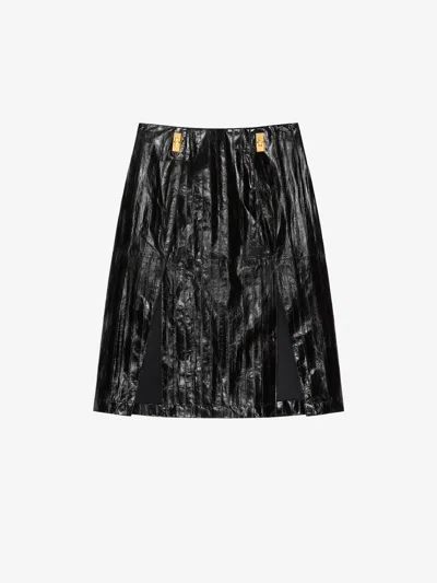 Givenchy Skirt In Leather In Noir