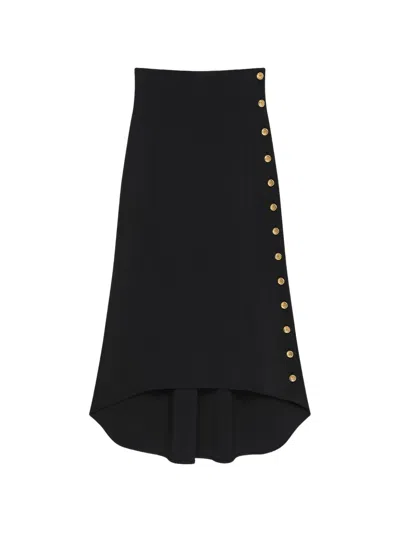 Givenchy Rock Aus Punto Milano Mit Knöpfen In Black