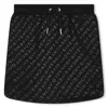 Givenchy All-over Logo Print Skirt In Black