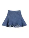 Givenchy Flared Zip Skirt In Blue