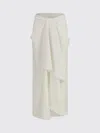 Givenchy Draped Merino Wool And Mohair Skirt In White