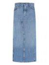 Givenchy Denim High-split Midi Skirt