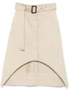 Givenchy Jupe Asymétrique En Coton Monogramme 72 In Beige Clair