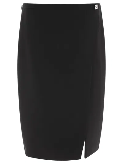 GIVENCHY GIVENCHY BLACK WOOL MIDI SKIRT
