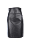Givenchy Cut-out Detail Leather Midi Skirt In Black