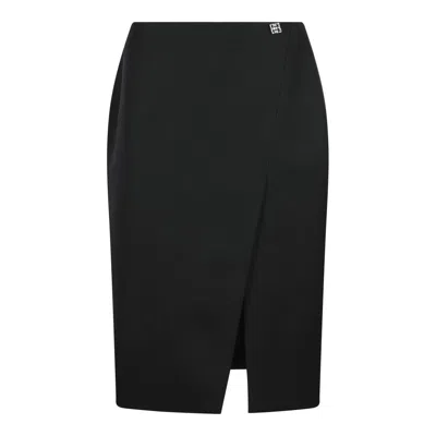 Givenchy Black Wool Midi Skirt
